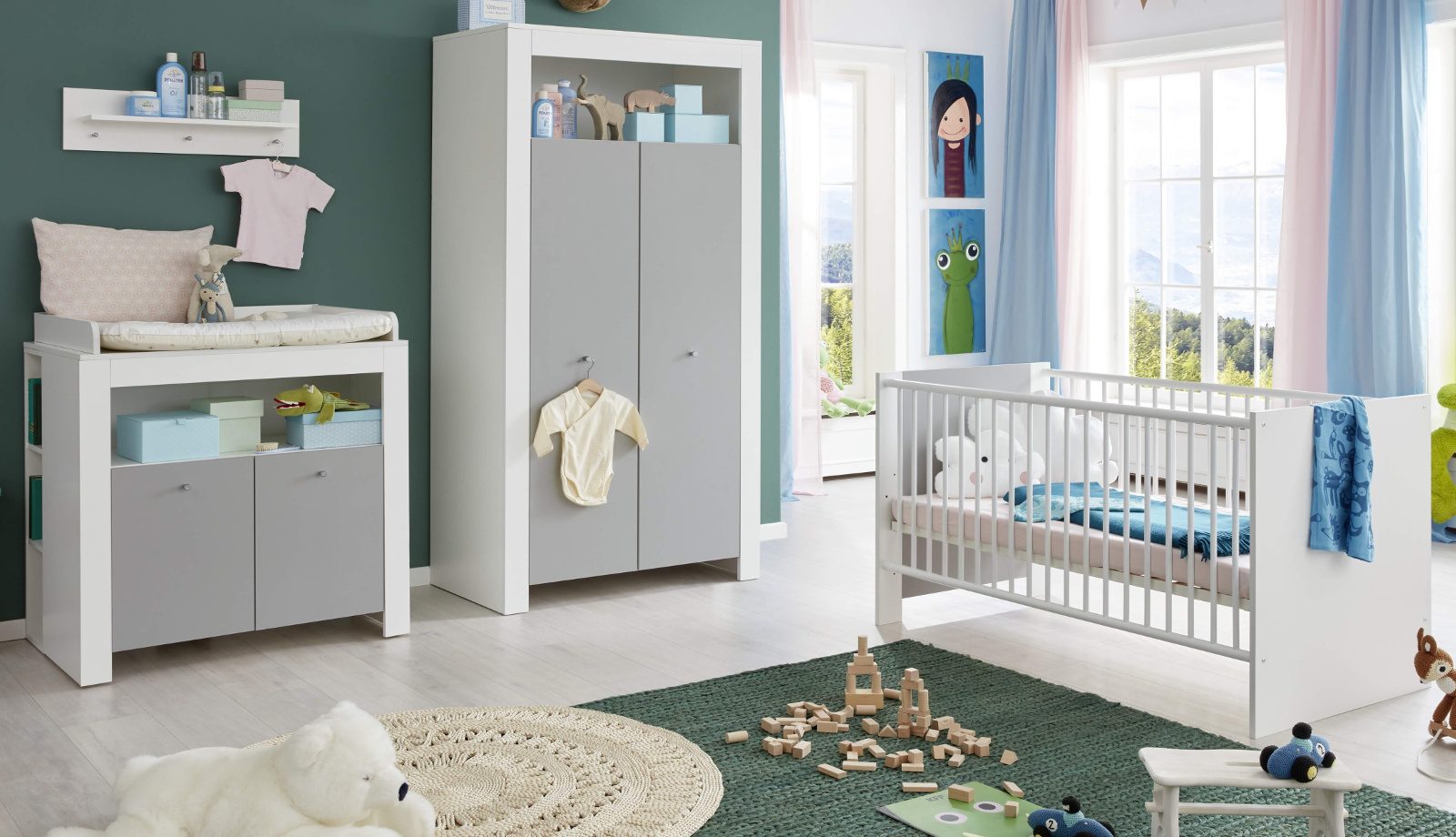 Babyzimmer Komplett Set Grau